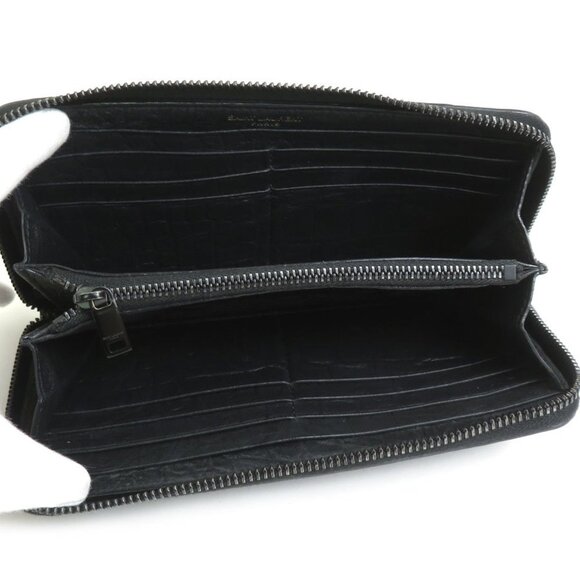 SAINT LAURENT Black Leather Wallet - Picture 3 of 5